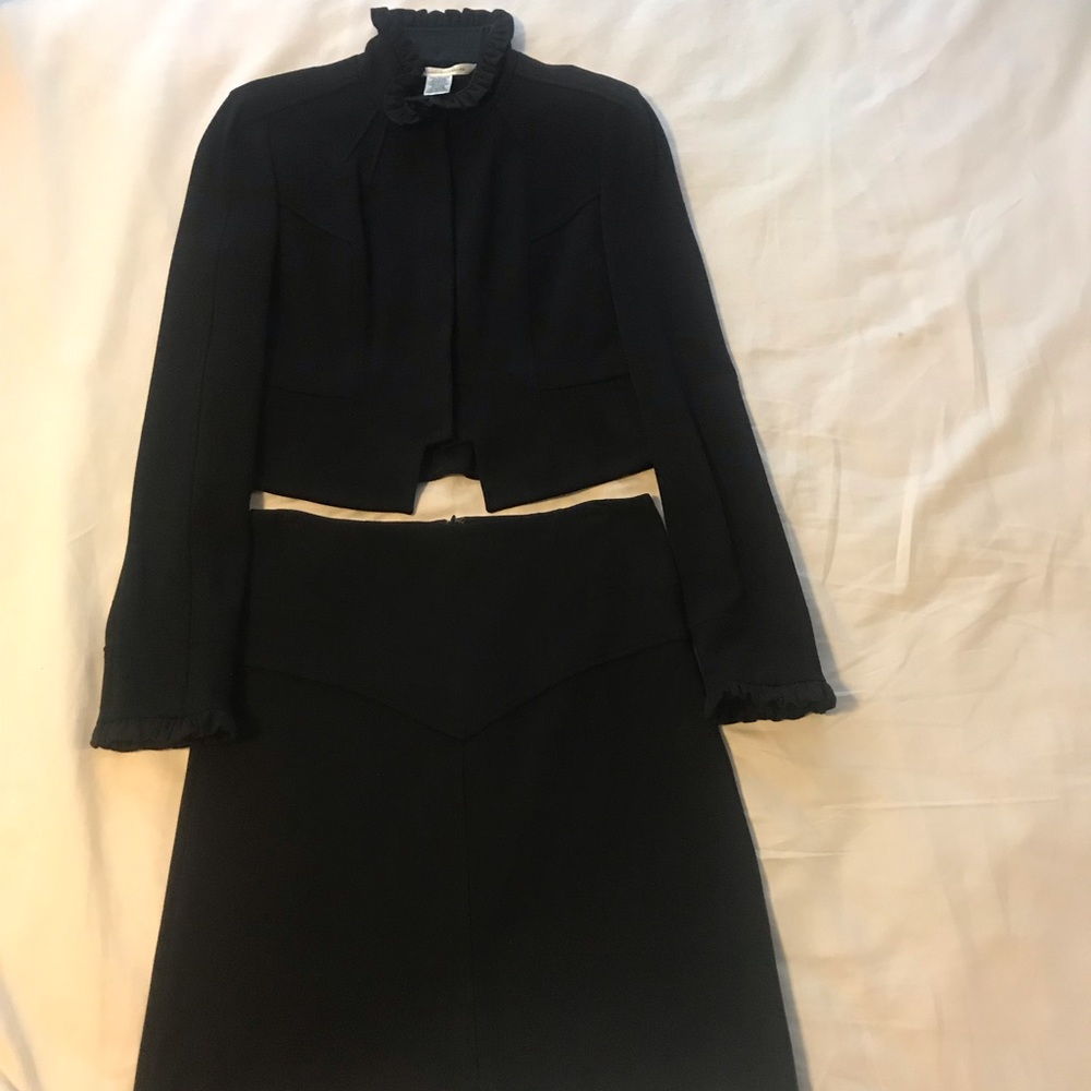 Diane Von Furstenberg ruffle jacket and skirt